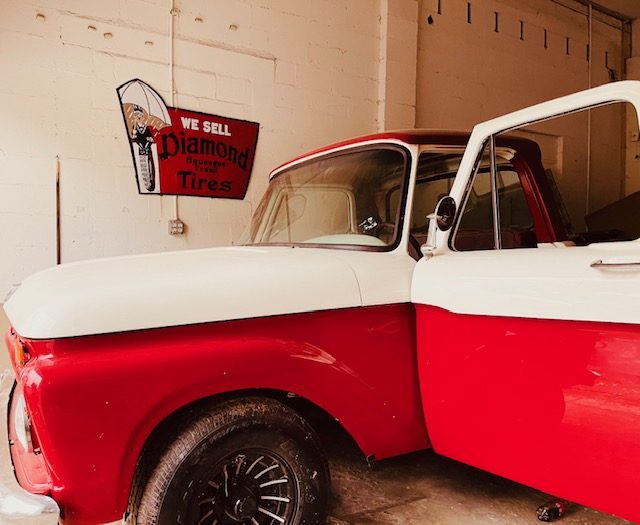 Classic truck in the shop